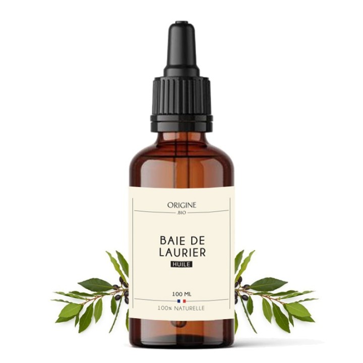 Bienfaits huile de baie de laurier, conseils utilisation 100 ml avec pipette