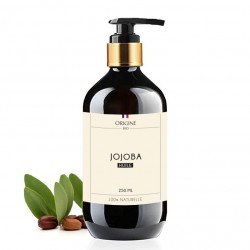 huile pour le corp végétale Jojoba 250 ml bouteille verre flacon pompe