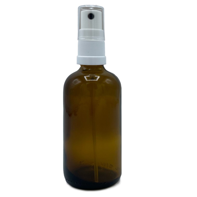 Flacon vaporisateur en verre ambré vide de100 ml pour les huiles