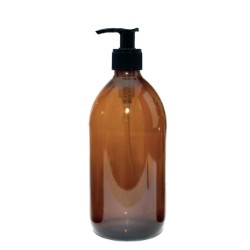 Distributeur savon verre ambré 250 ml...