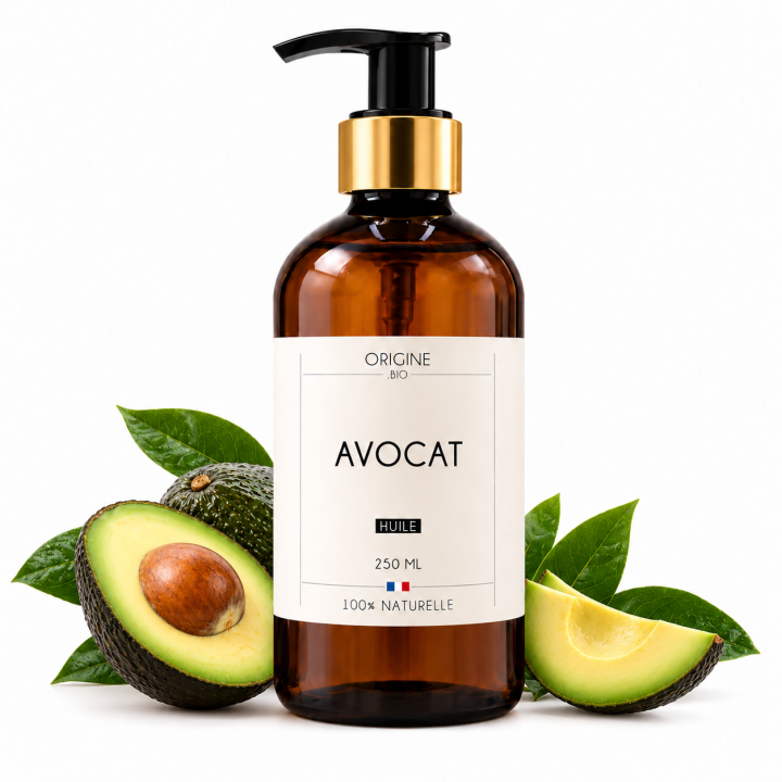 huile végétale d'avocat 250 ml pour cheveux