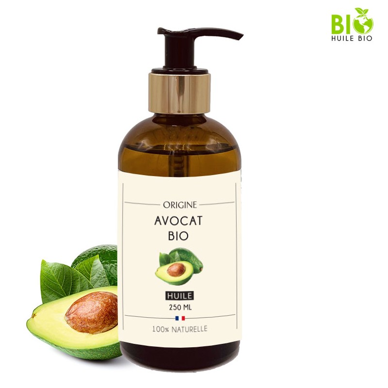 huile végétale d'avocat biologique 250ml pour cheveux