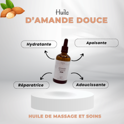 Huile d'Amande Douce 250 ml 1ère Pression - Origine Bio