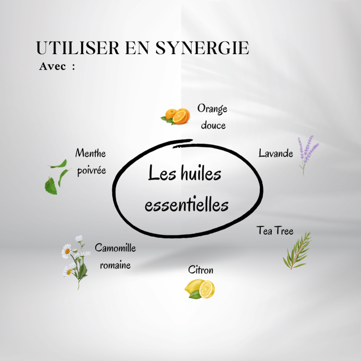 les huiles essentielles à utiliser en synergie avec  l'huile végétale d'amande