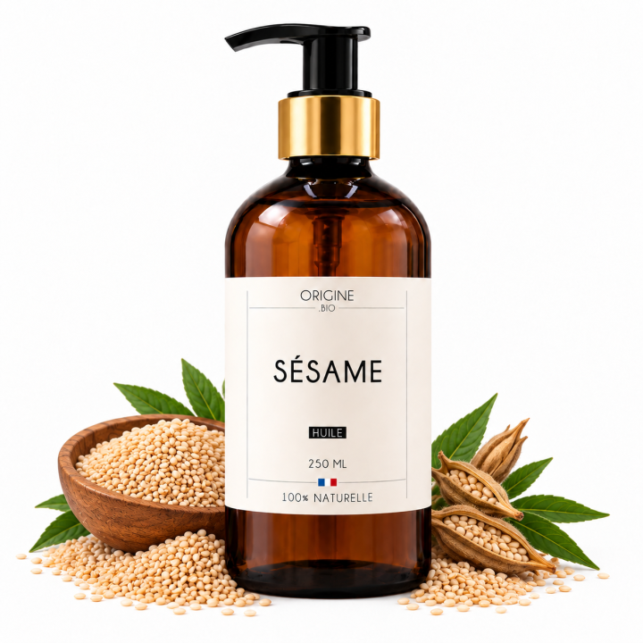 Huile de sésame - Origine Bio idéale massage
