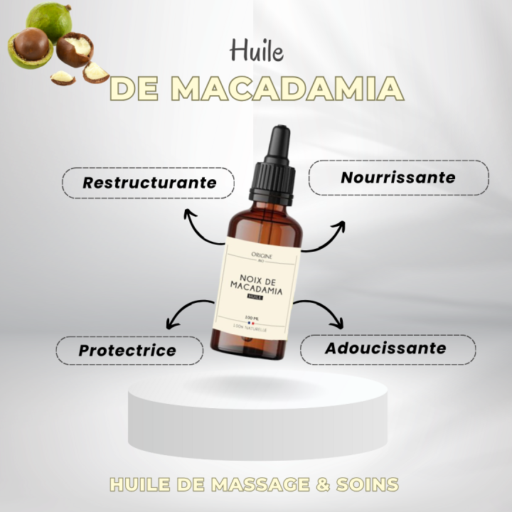 Huile de noix de macadamia - Bienfaits