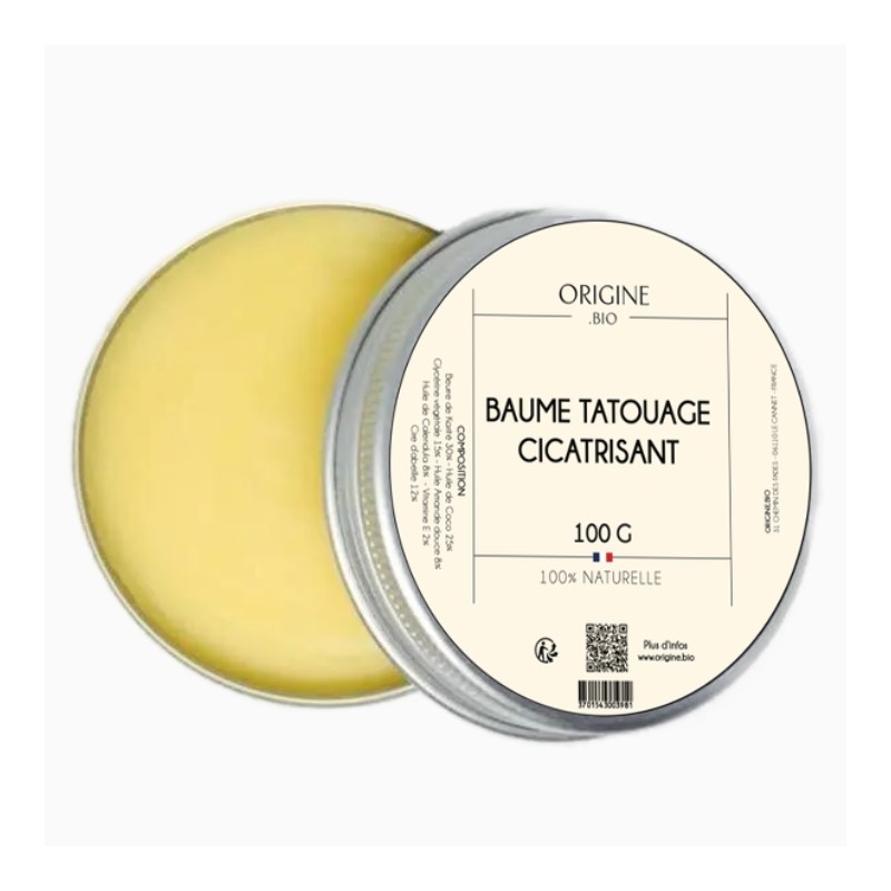 crème après tatouage premiers jours cicatrisant et hydratant 100 grammes naturel origine bio