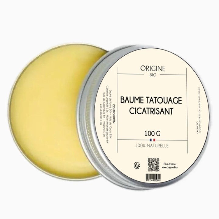 crème après tatouage premiers jours cicatrisant et hydratant 100 grammes naturel origine bio