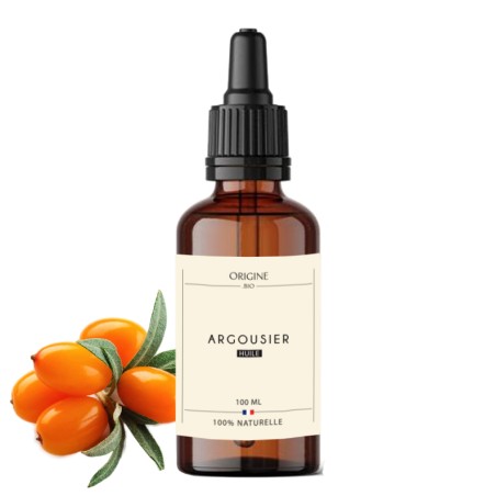 huile végétale pure et naturelle bio argousier protection naturelle soleille  100 ml