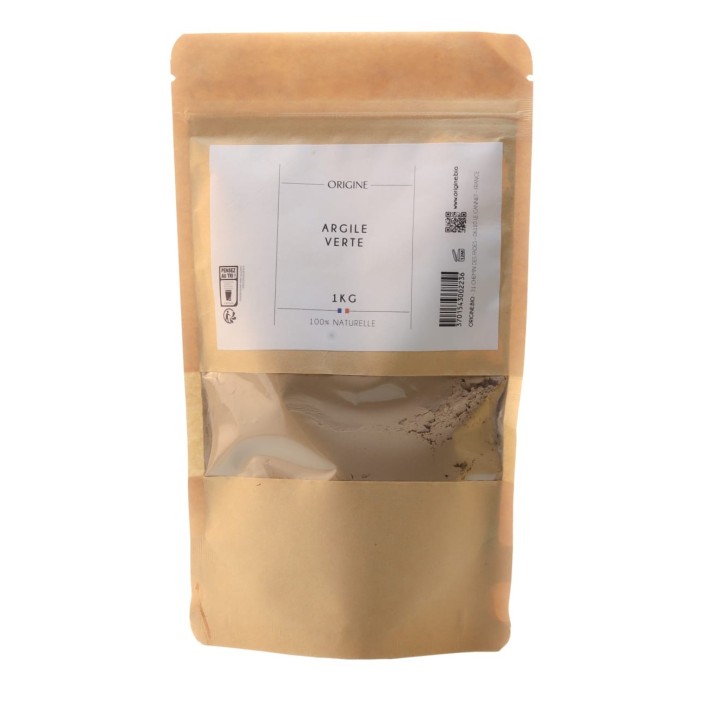 argile verte montmorillonite origine.bio 200 g masque soin du visage