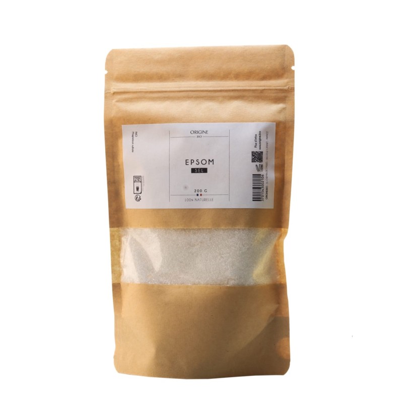 Sel Epsom bain 200g origine.bio soins naturels circulation du sang