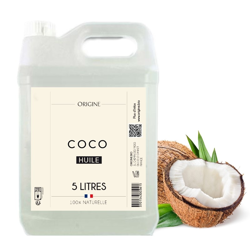 Huile de Coco Bio Fractionnée- désodorisée - Origine bio - Huile végétale cosmétique