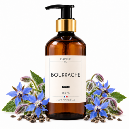 huile végétale de bourrache peau mature bouteille verre 250 millilitre