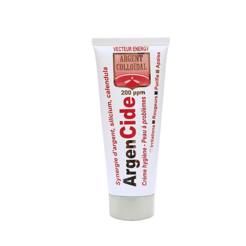 Crème argent colloidal Bio 200 ppm ArgenCide - Peau à problème Crème argent colloidal Bio 200 ppm ArgenCide - Peau à problème